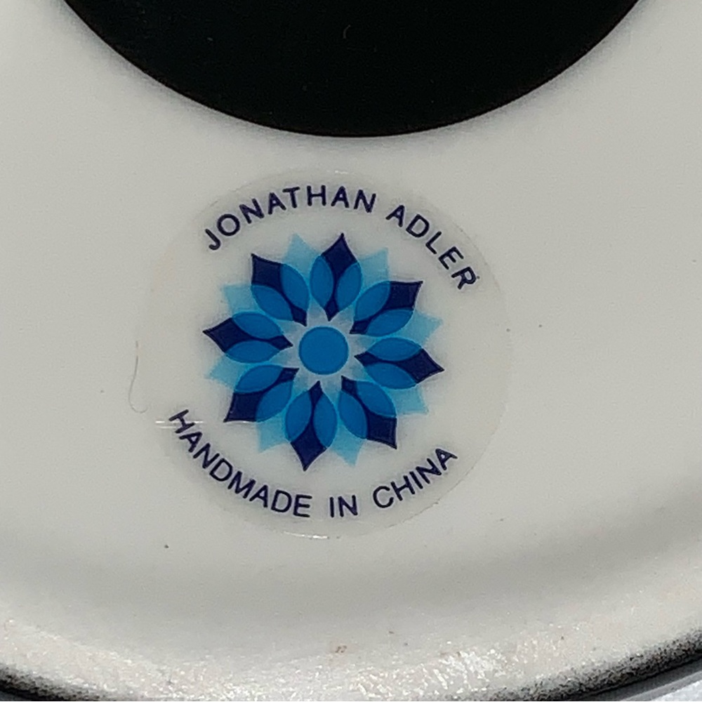 👋🏾SOLD👋🏾JONATHAN ADLER les girls black ceramic LES GIRLS concave  DISH - Picture 5 of 7